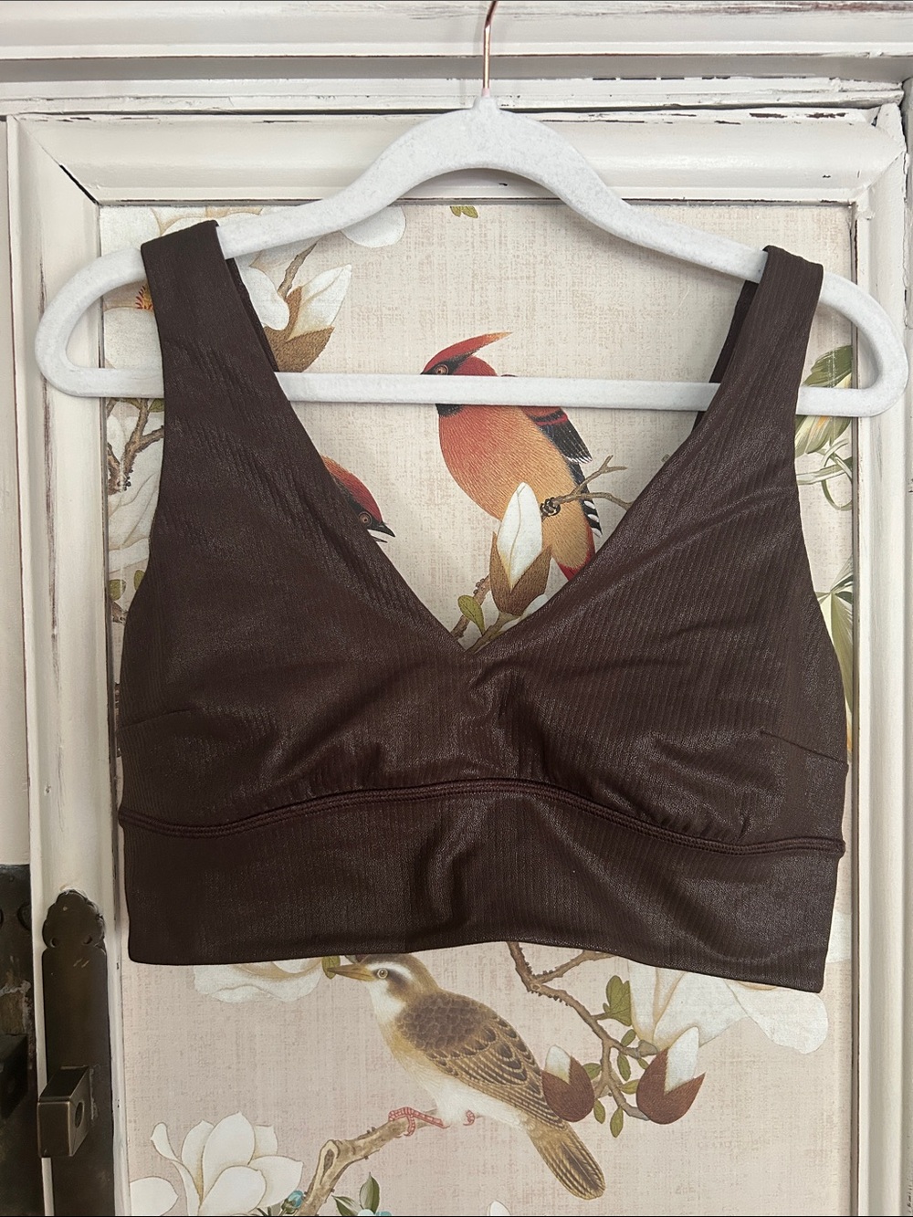 Women's Wireless V-Neck Bralette - Brown